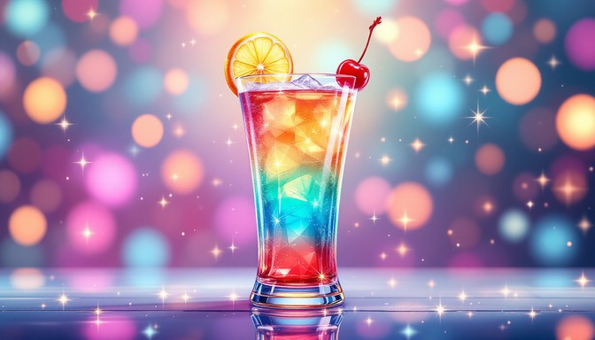 Free Magical Rainbow Cocktail Image - Drink, Beverage, Illustration ...