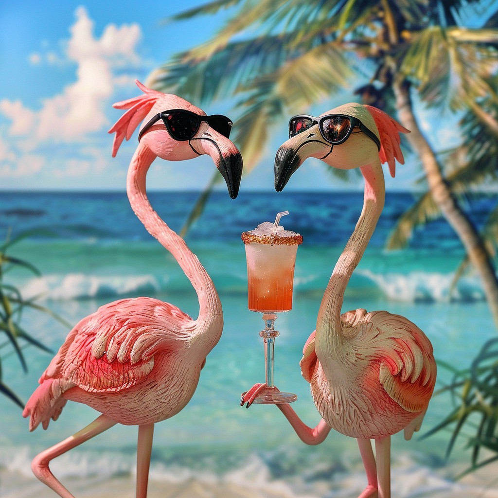 flamingos-enjoying-cocktail-