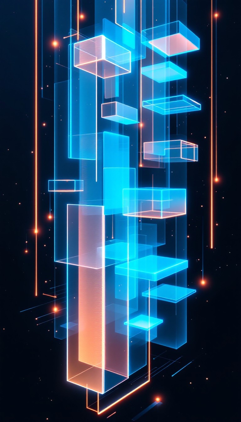 Free Floating Holographic Cubes Image - Holographic, Geometric ...