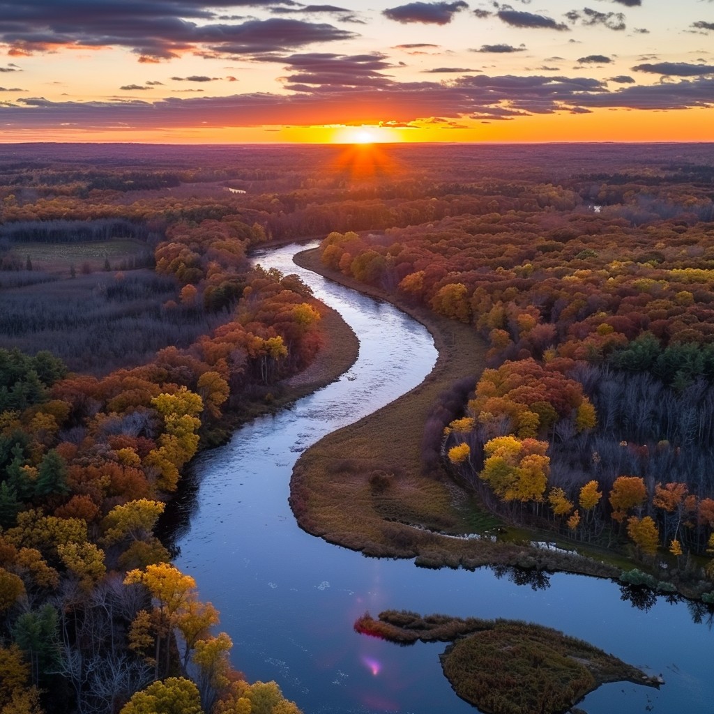 Free Autumn River Sunset Photo - Sunset, Autumn, River | Download at ...