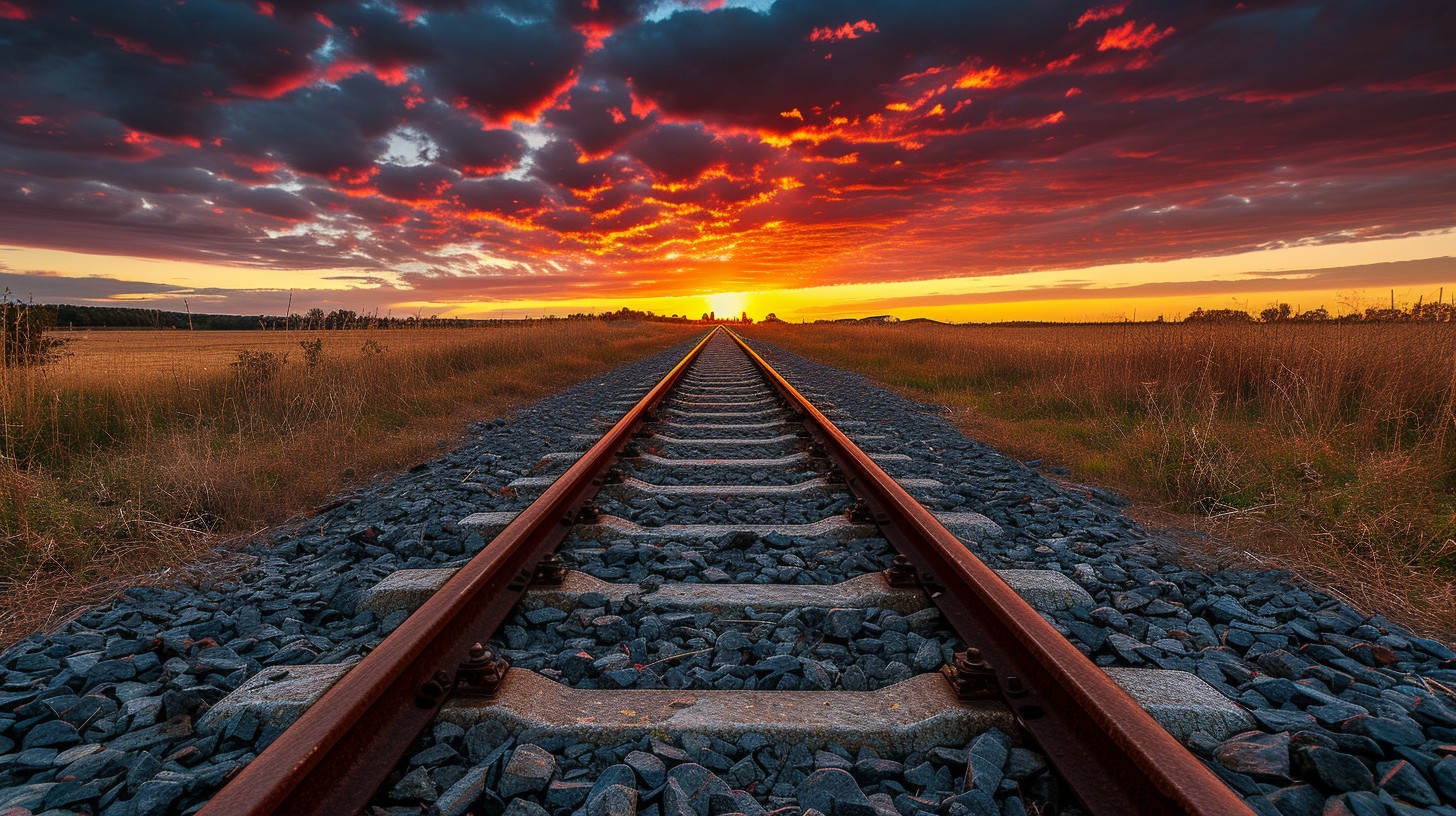Sunset On The Rails Free Sunset Rail Lines Image - Sunset, Railroad, Tracks | Download at ...