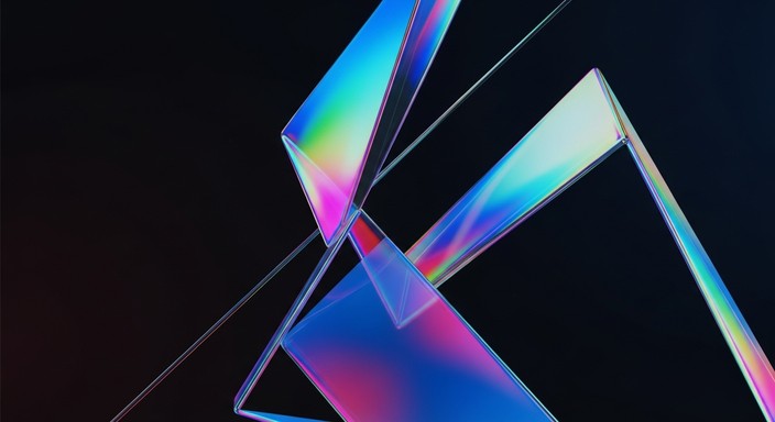 Translucent Vs Iridescent Free Iridescent Geometric Cascade Image - Holographic, Iridescent ...