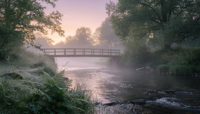 Free Misty bridge sunrise Image - Mist, Sunrise, Bridge | Download at ...