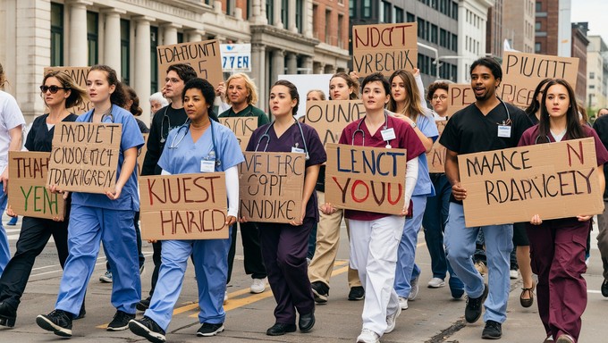Free Healthcare Workers March Image - Healthcare, Workers, Protest ...