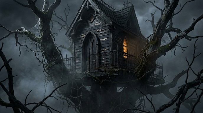 Spooky Treehouse Free Gothic Treehouse Nightmare Image - Gothic, Treehouse, Haunted ...