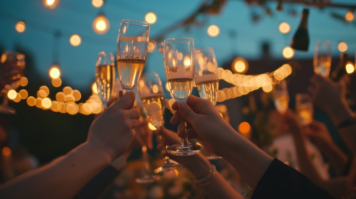 Toasting Event Background Free Celebratory Toast Gathering Image - Celebration, Toast, Champagne ...