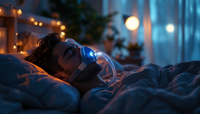 Free Holding CPAP Mask Image - Bedroom, Health, Cpap | Download at ...