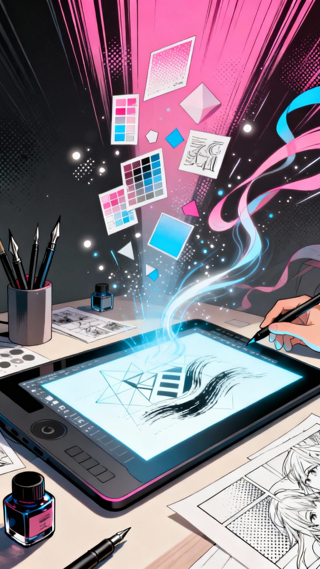Free Creative Digital Workspace Image - Illustration, Anime, Manga ...