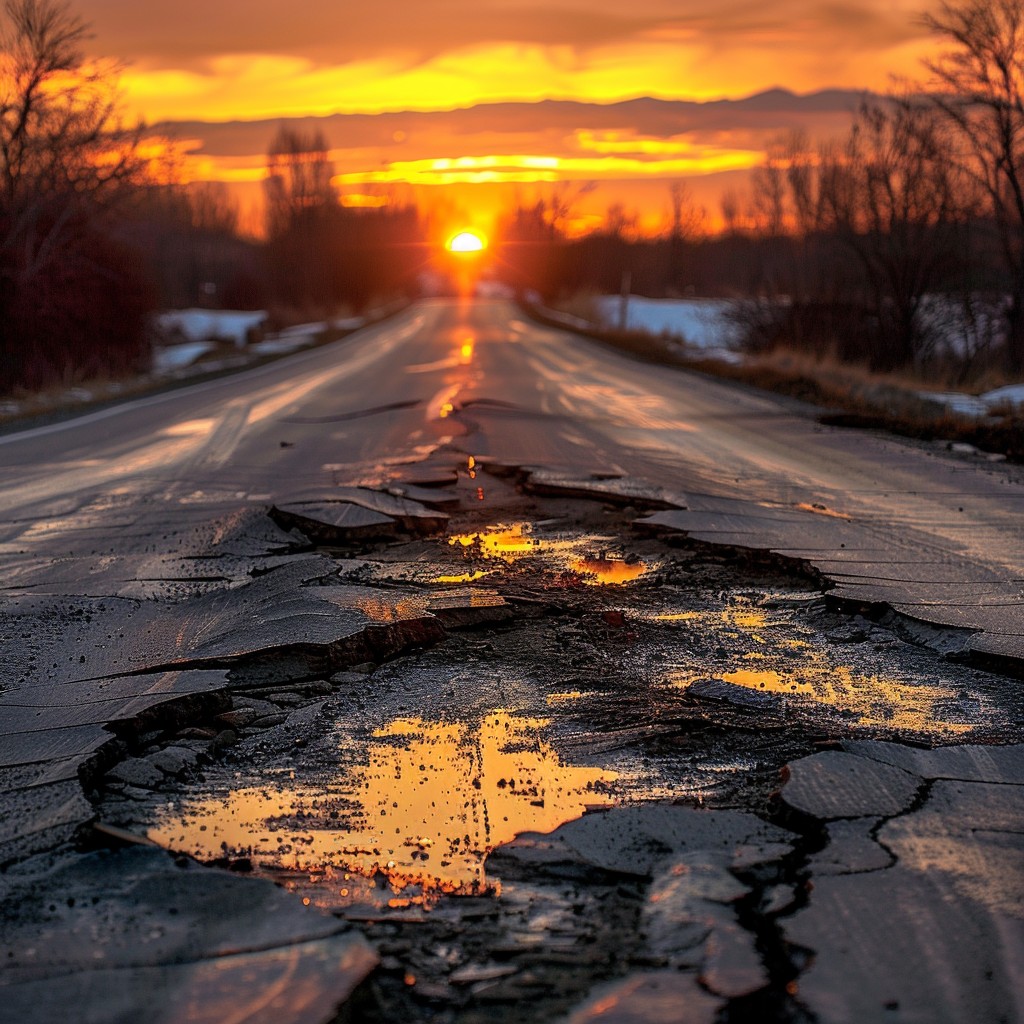 Free Sunset Road Reflection Image - Sunset, Reflection, Road | Download ...