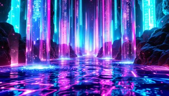 Free Digital Water Cosmos Image - Cyberpunk, Holographic, Surreal ...