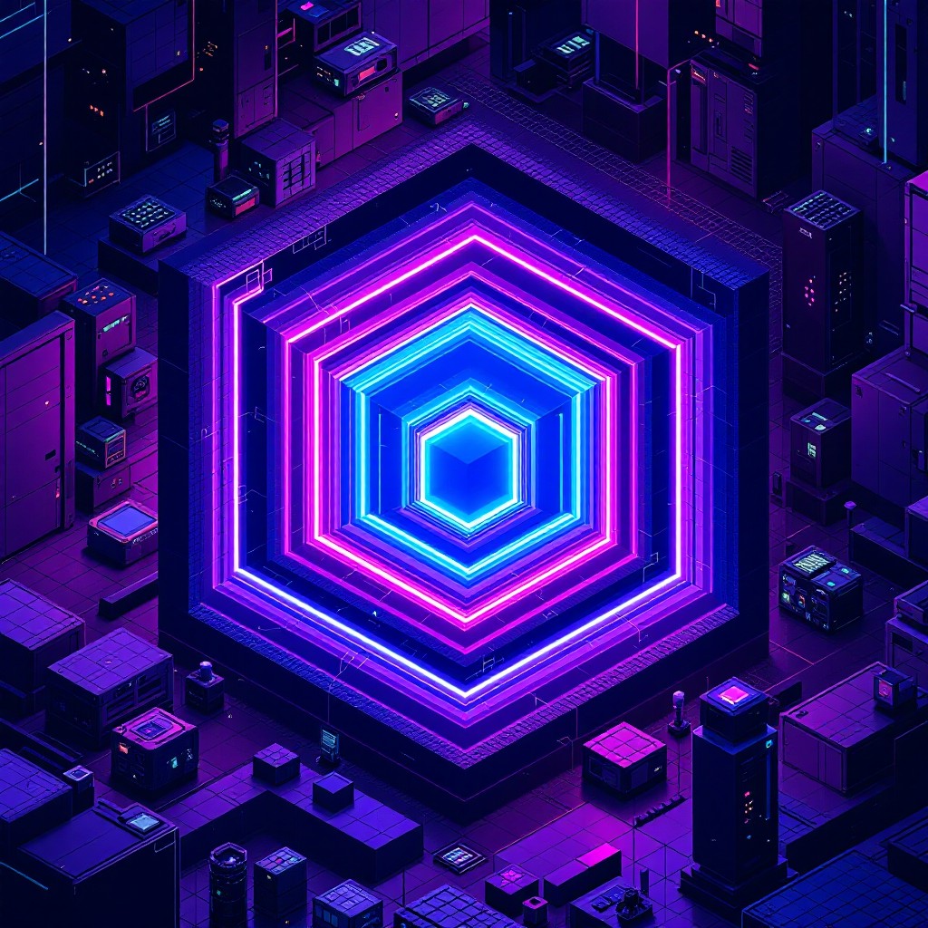 Free Infinite Pixel Portal Image - Neon, Hexagon, Cube | Download at ...