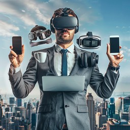 Multitasking Tech Free Tech-Savvy Multitasker Image - Technology, Businessman ...
