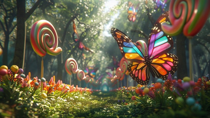 Free Candy Cane Forest Image | Download at StockCake