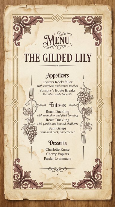 Free Vintage Menu Elegance Image - Vintage, Menu, Restaurant | Download ...