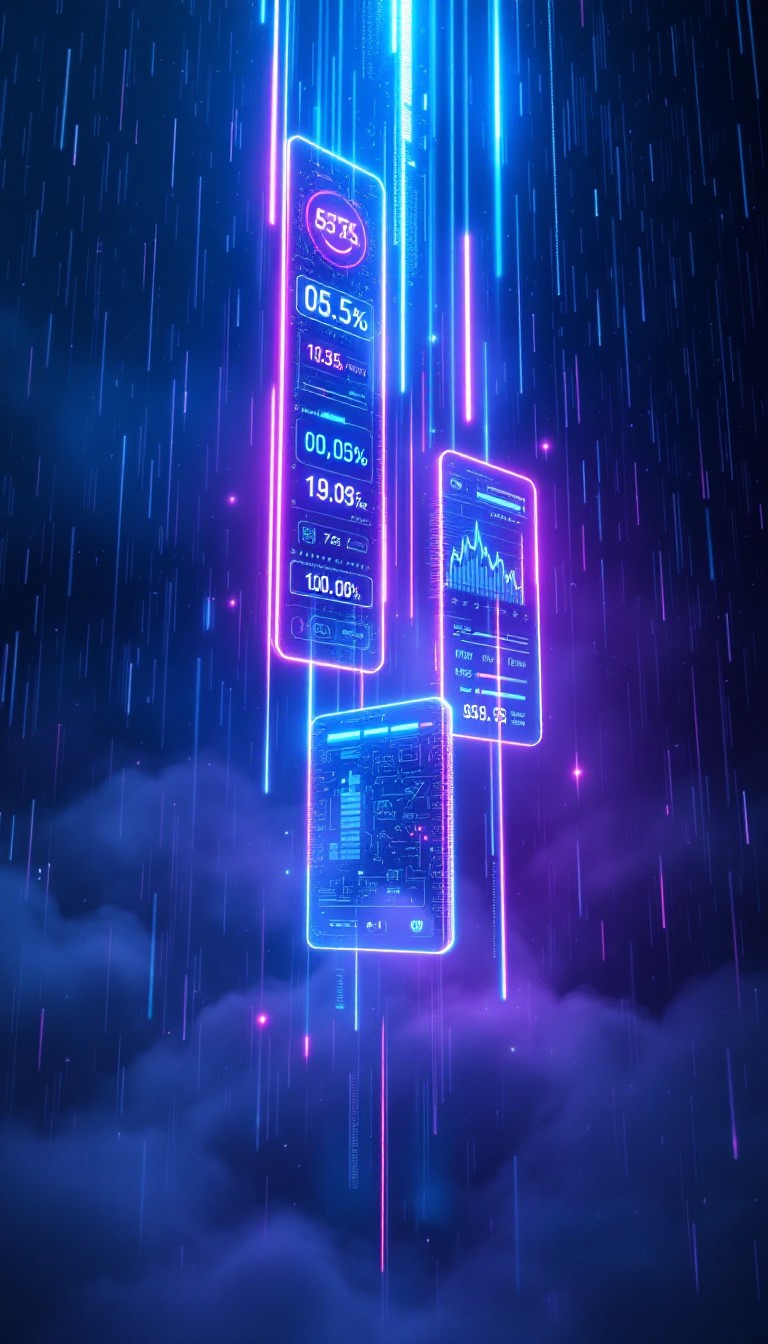Free Neon Data Stream Image - Cyberpunk, Hologram, Neon | Download at ...