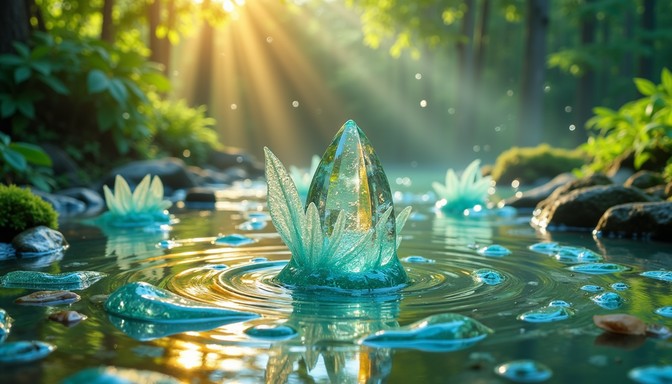 Free Enchanted Crystal Forest Image - Magical, Crystals, Forest ...