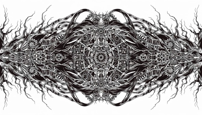 Free Mechanical Human Fusion Image - Biomechanical, Tattoo, Blackwork ...