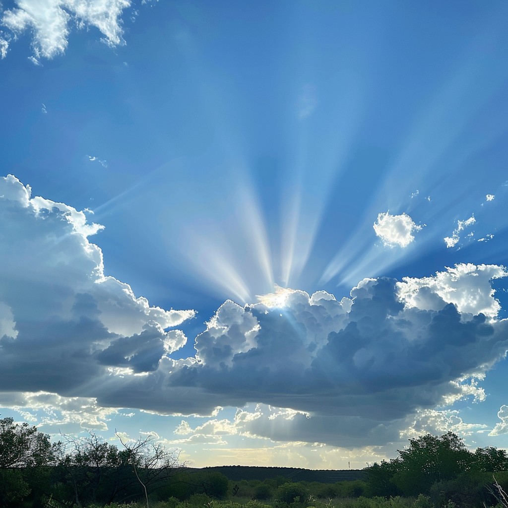 Free Cloudy Sunbeams Break Image - Sun, Clouds, Sky | Download at StockCake