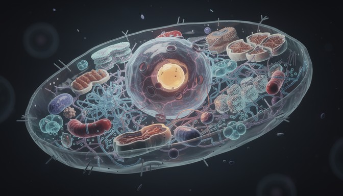 Cell Inner Photo Download Glowing Cell Interior Image - Cell, Biology, Microscopic ...