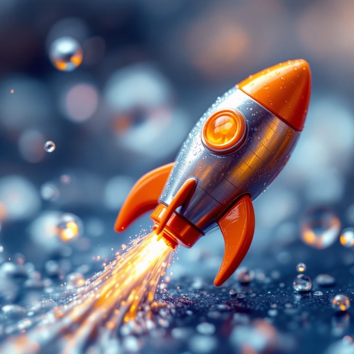 Balancing Rocket Free Rocket Through Droplets Image | Download at StockCake