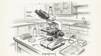 Free Microscope Laboratory Sketch Image - Microscope, Laboratory ...