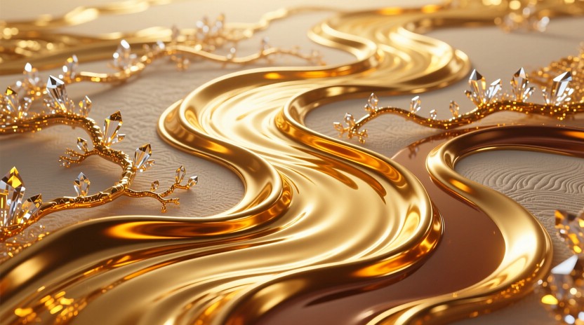 Free Liquid Gold Rivers Image - Gold, Metallic, Abstract | Download at ...