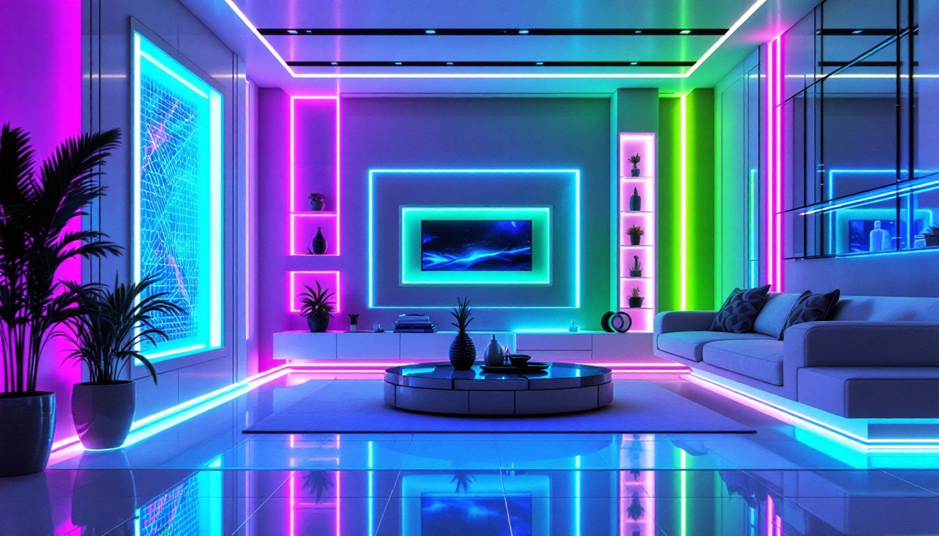 Free Neon Living Space Image - Cyberpunk, Neon, Futuristic | Download ...