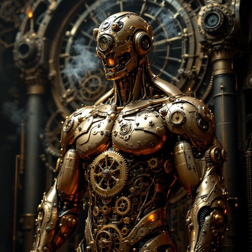 Free Clockwork AI Face Image - Steampunk, Clockwork, Mechanical ...