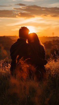 Free Sunset Romantic Embrace Image - Sunset, Love, Couple | Download at ...