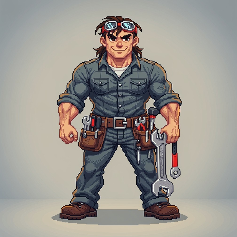 Free Pixel Repair Hero Image - Handyperson, Mechanic, Pixel | Download ...