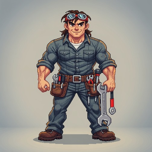 Free Pixel Repair Hero Image - Handyperson, Mechanic, Pixel | Download ...