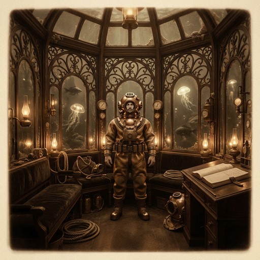 Free Deep Sea Explorer Image - Victorian, Sepia, Underwater | Download ...