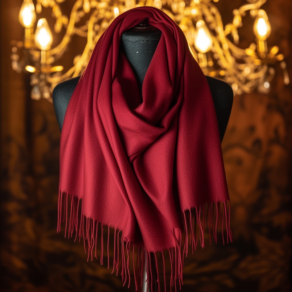 Red Model Scarf Free Elegant Red Scarf Image - Scarf, Red, Elegant | Download at StockCake