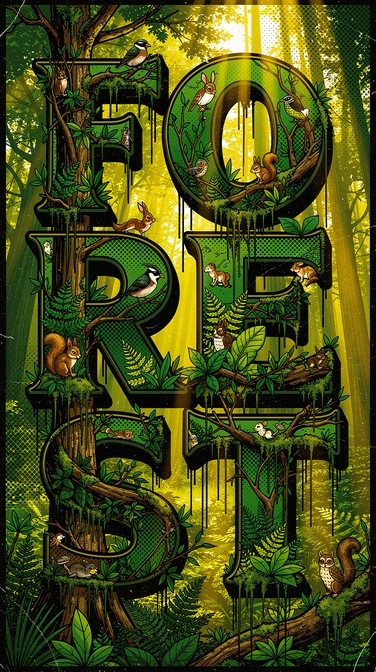 Free Living Letter Garden Image - Botanical, Typography, Green ...