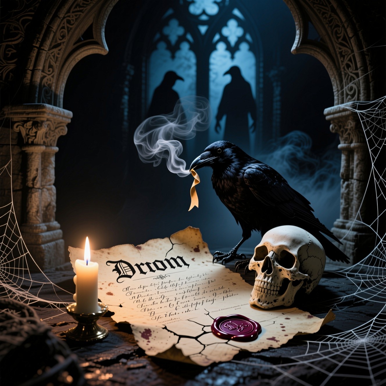 Free Raven's Dark Message Photo - Raven, Skull, Gothic | Download at ...