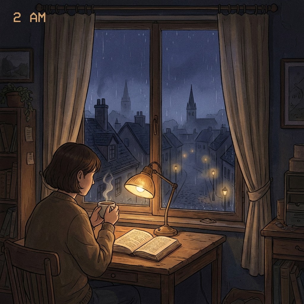 Free Midnight Reading Solitude Image - Reading, Night, Lofi | Download ...