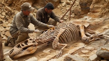 Archeologist found dinosaurs bones