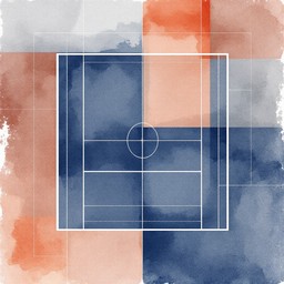 Free Geometric Court Abstract Image - Minimalist, Geometric, Watercolor ...