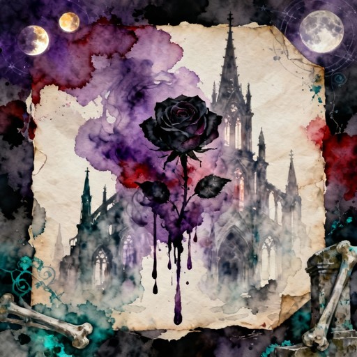 Free Gothic Rose Frame Image - Watercolor, Roses, Floral | Download at ...