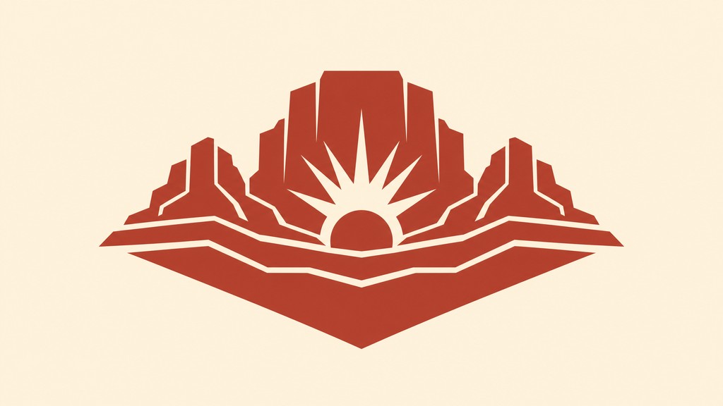 Red Glowing Rocks Download Red Rock Badge Image - Logo, Vector, Mesa | StockCake