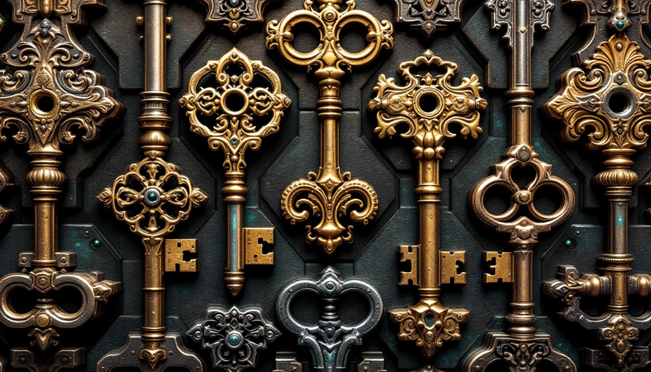 Free Vintage Metallic Keys Image - Keys, Vintage, Metallic | Download ...