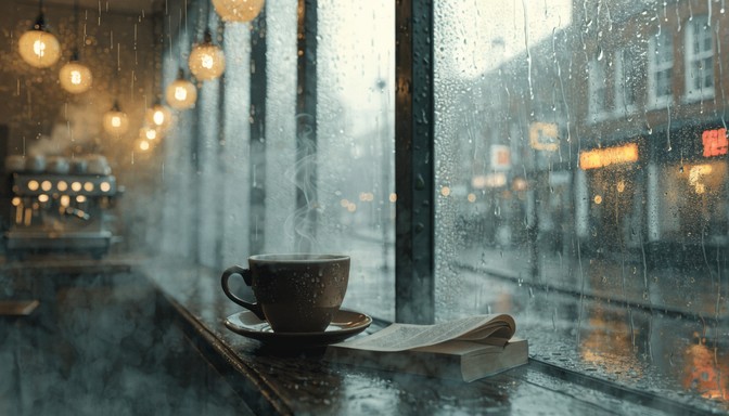 Free Rainy Cafe Vibes Image - Cafe, Coffee, Rain | Download at StockCake