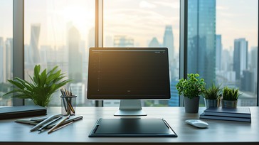 Download Modern Office View Image - Office, Modern, Cityscape | StockCake