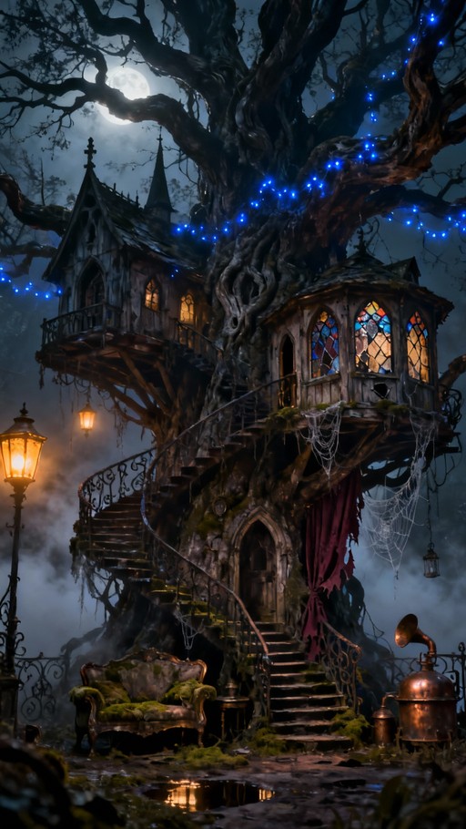 Spooky Treehouse Free Haunted Treehouse Village Image - Treehouse, Gothic, Haunted ...