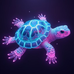 Free Luminous Crystal Turtle Image - Turtle, Neon, Fantasy | Download ...
