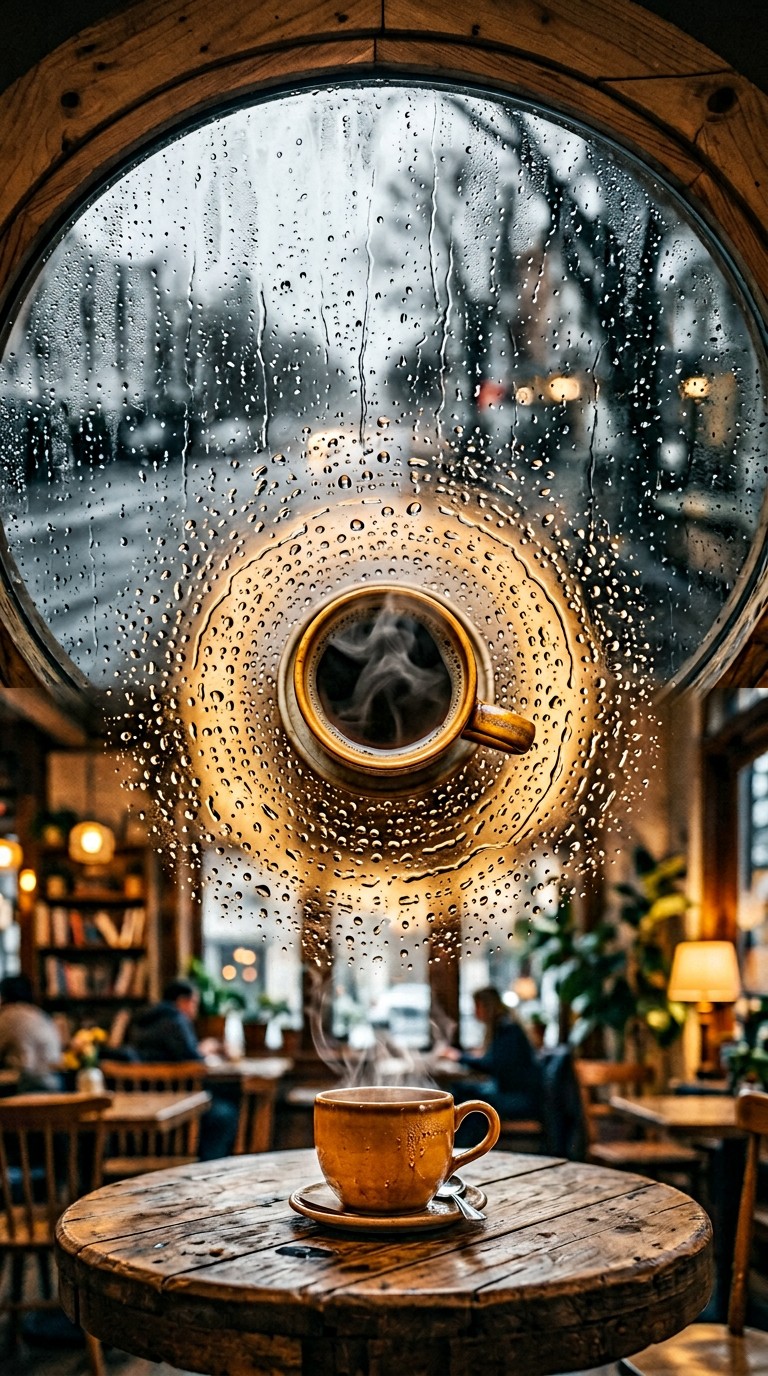 Free Rainy Cafe Moments Image - Cafe, Coffee, Rain | Download at StockCake
