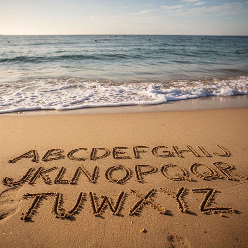 Free Alphabet Beach Art Image - Beach, Alphabet, Sand | Download at ...