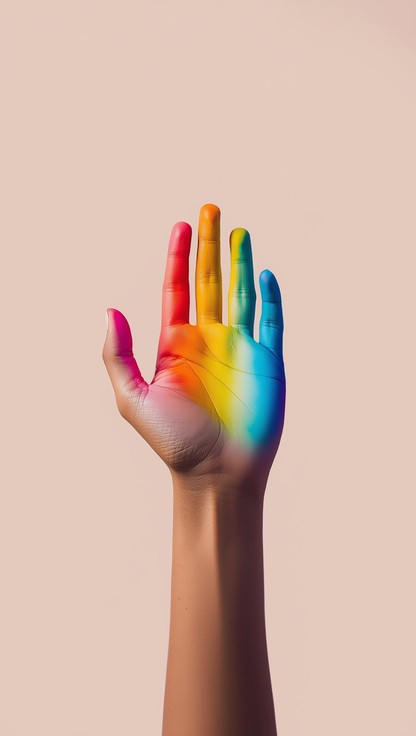 Free Rainbow Reaching Upward Image - Hand, Gradient, Rainbow | Download ...