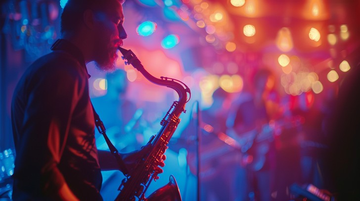 Saxophone Concert Program Free Saxophonist lights stage Image - Concert, Saxophonist, Silhouette ...