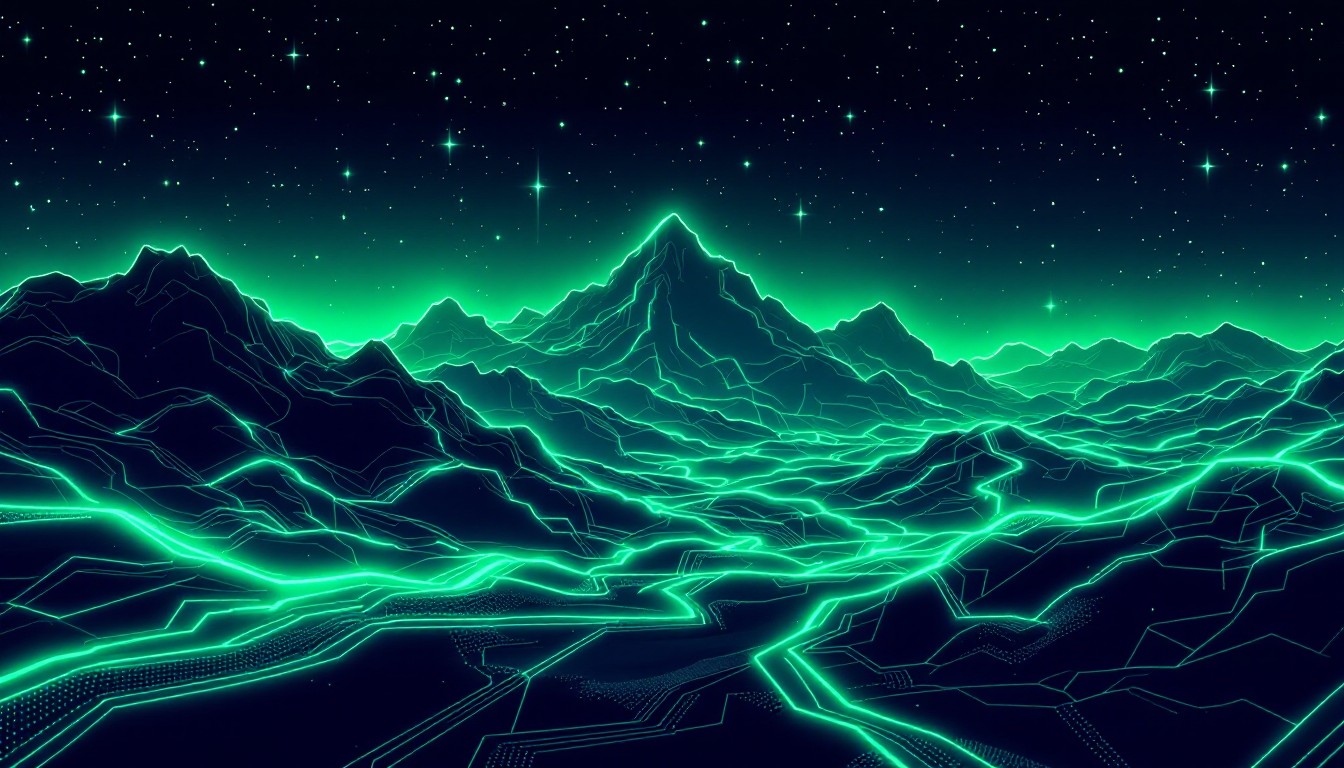 Free Digital Mountain Circuits Image - Cyberpunk, Digital, Neon ...